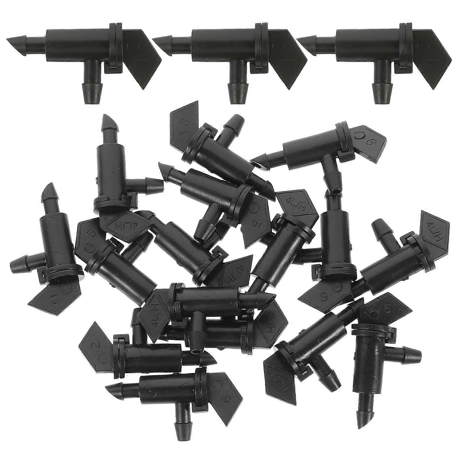 Black Durable Drip Irrigation Equipment for Home Use 20 Pcs 4L Plastic Dripper
