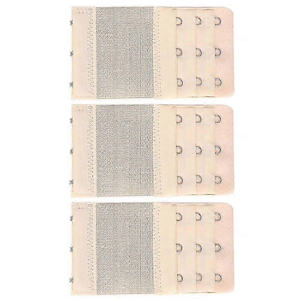 3Pcs 5.6x9.7cm Women 3-Hook 3 Rows Spacing Bra Extender Extension Hooks Strap-Good