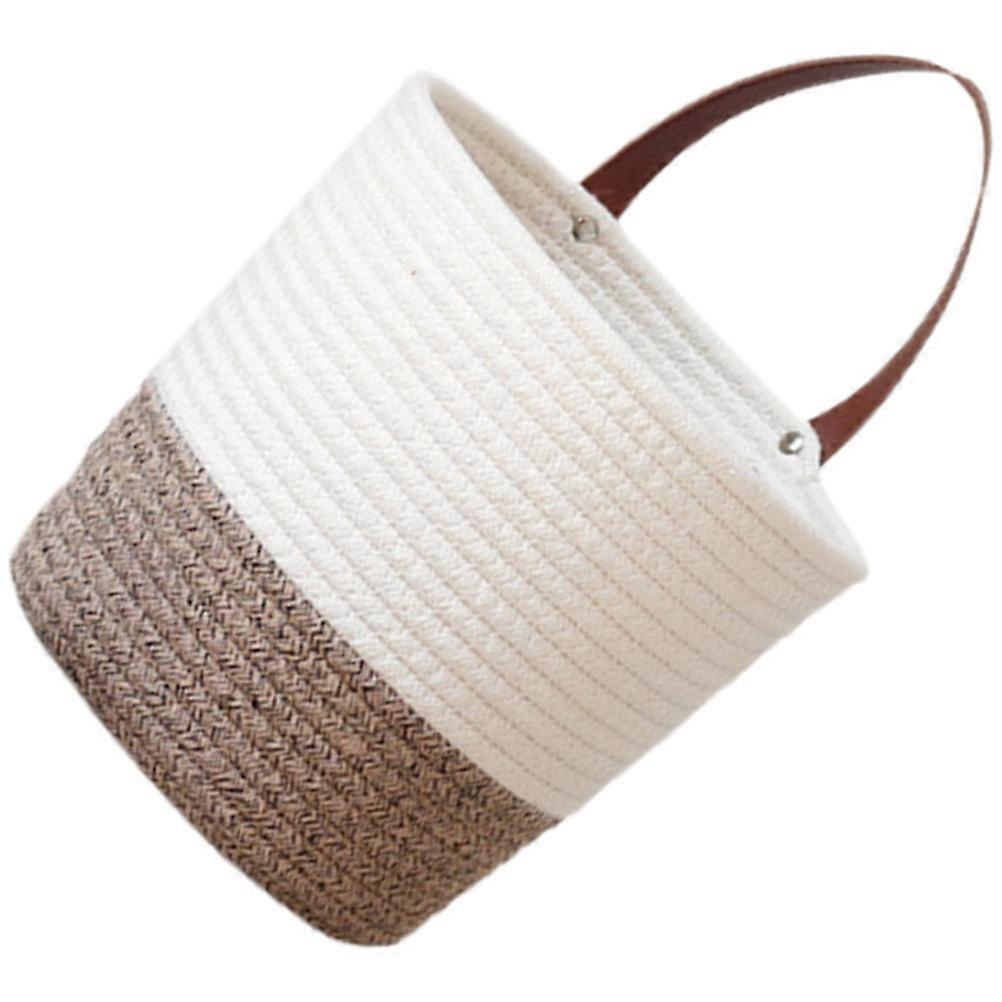 Wall Hanging Storage Basket For Home Décor In White Color With Round Shape And Wall Mountable Function 1Pack