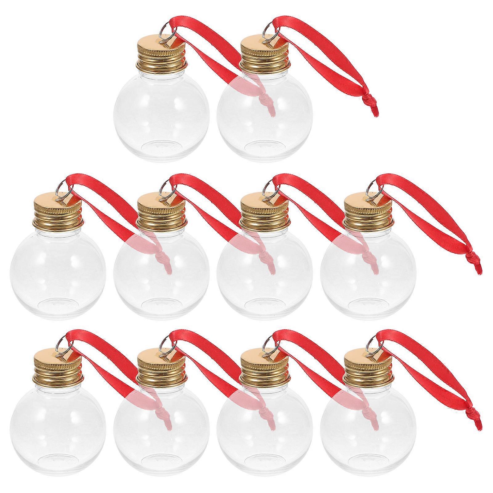 Christmas Tree Fillable Bottles 10Pcs Golden Bottles with Leak-Proof Design for Storage