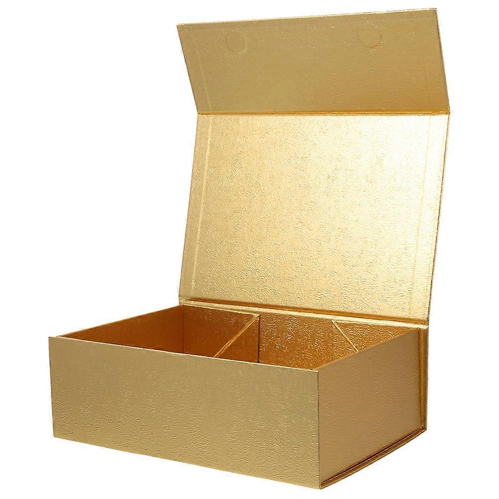 Party Favor Boxes Wedding Packaging Box Collapsible Design Golden 35X24X12CM 1Set