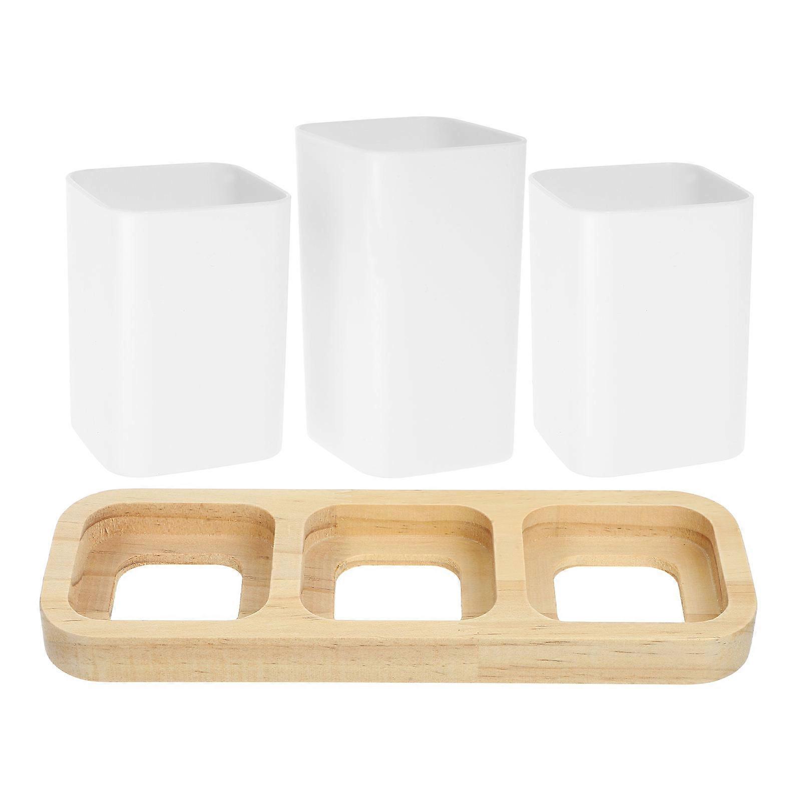 Portable Cutlery Storage Holder for Kitchen Tools Organization in Multi Color Made of PP Wood Material