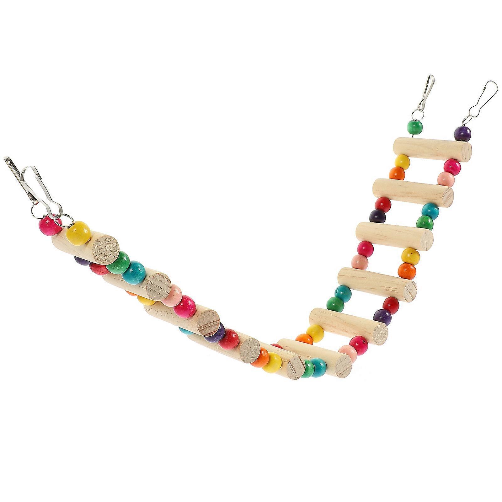 Parrot Ladder Toy for Pet Use Synthetic Material Suitable for Small Birds 6.3 Inches