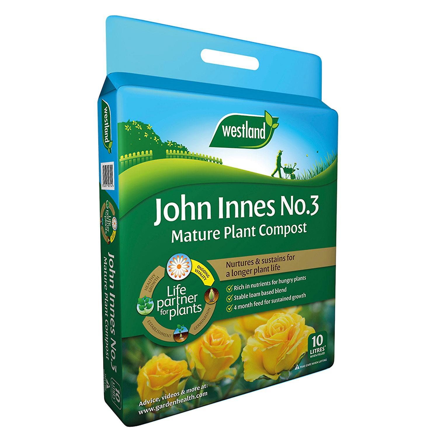 John Innes No 3 Mature Plant Compost Enriched With 4 Month Feed 10L Bag