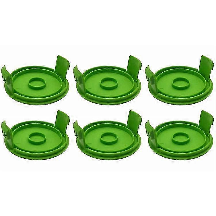 2025 6Pcs Plastic Spool Cap Compatible For Greenworks 21272 / 21212 Lawn Mower Replacement Part, 3410468