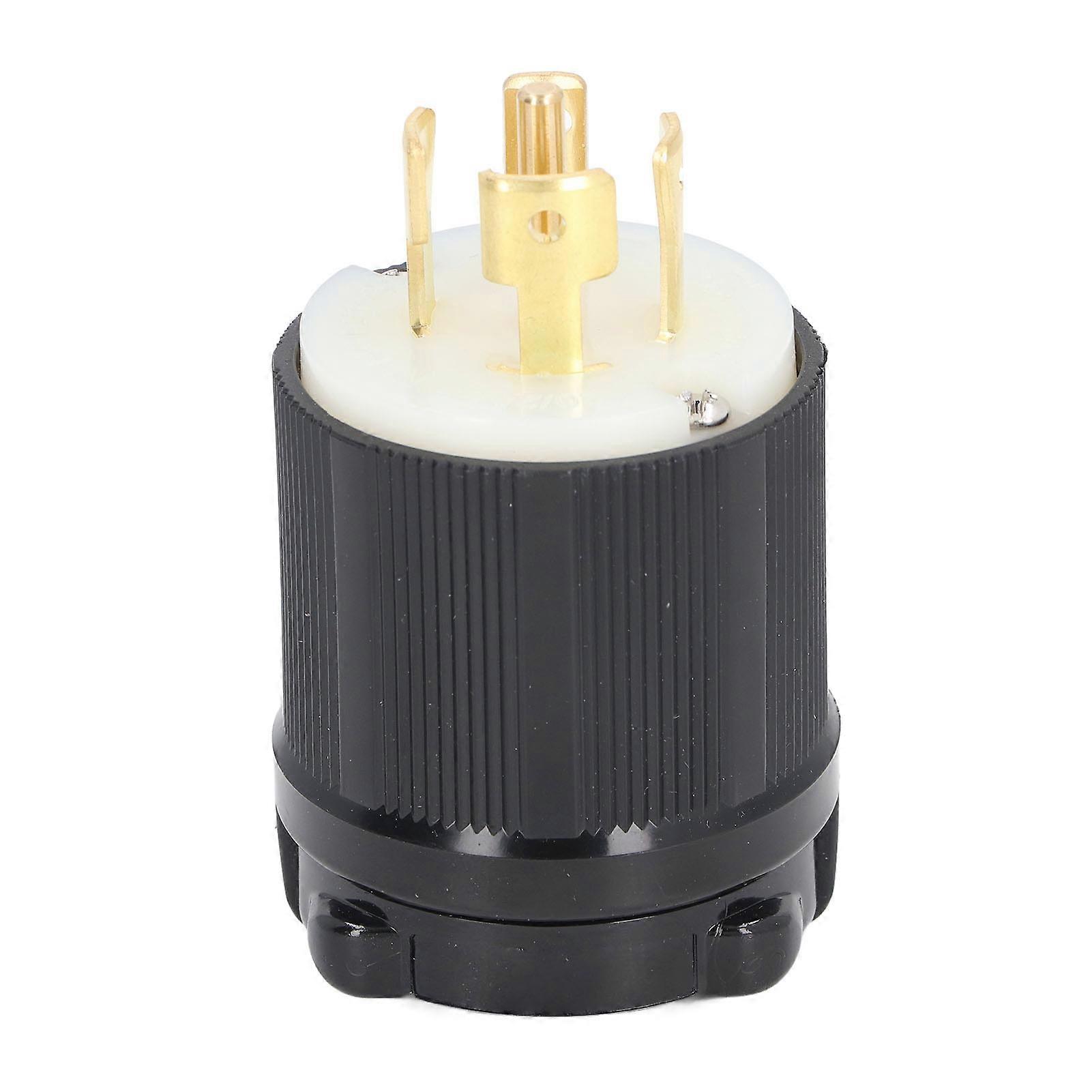 30A 120/208V Generator Locking Plug 4 Prong 5 Core Twist Lock Adapter L21-30P for Industrial Machine Equipment