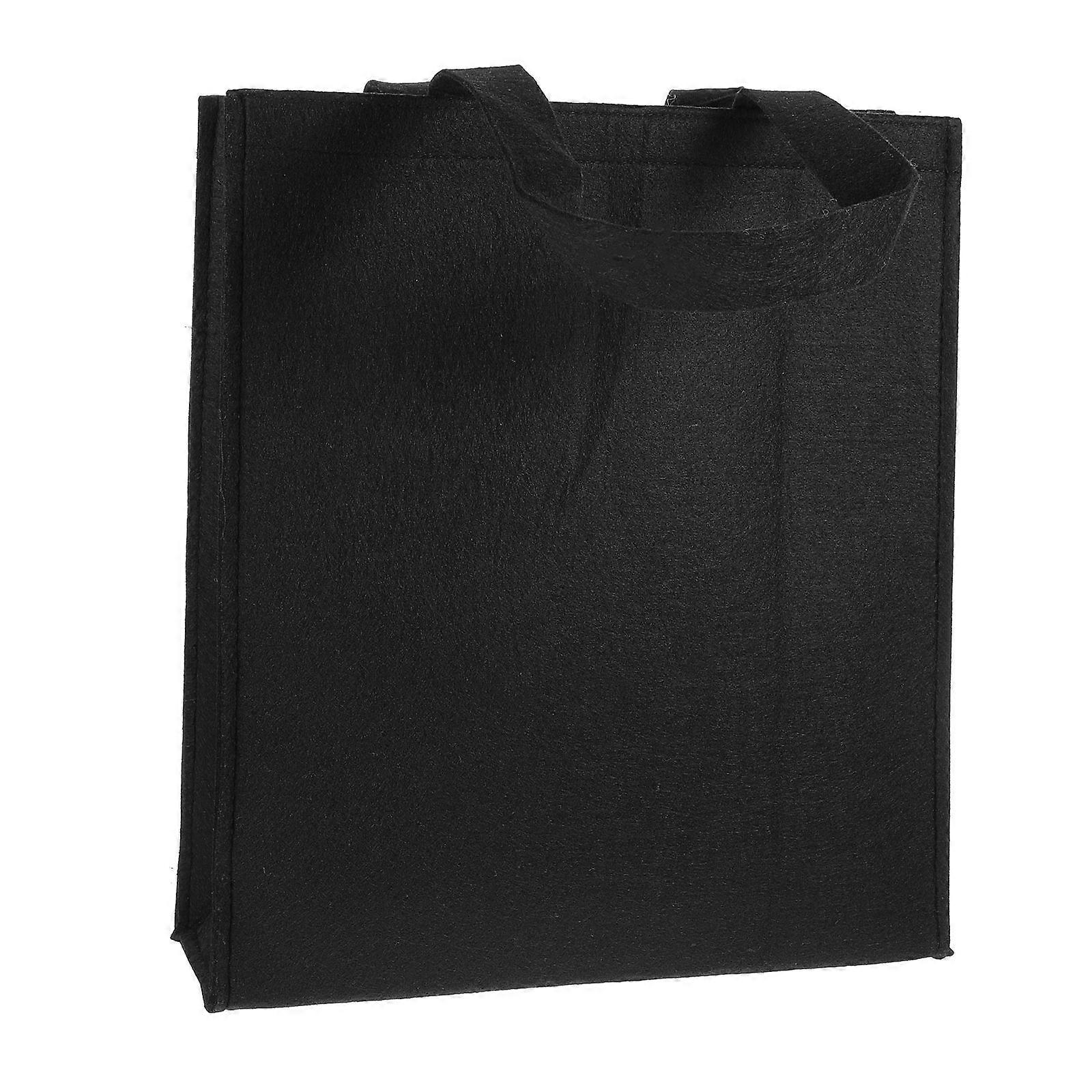 Environmentfriendly Shopping Bag for Storage Black Felt Handheld Easy to Carry and Store