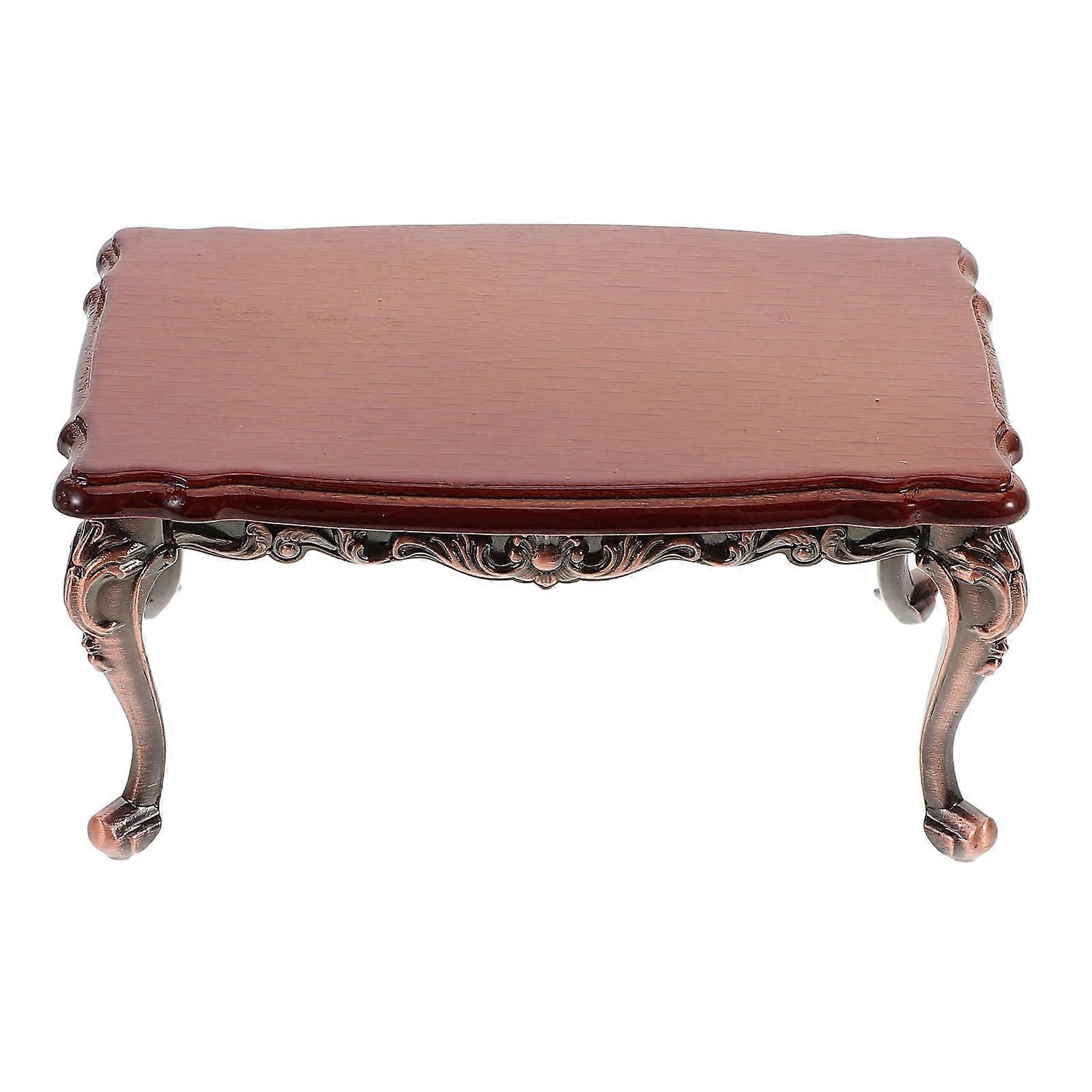 Miniature Furniture Mini Table For Living Room Scene 10.50X6.00X5.30CM Ideal For Imaginative Play 1Pack