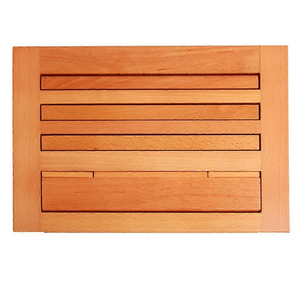 Adjustable Reading Rack 1Pack Reading Stand Multifunctional Portable Light Brown Beech Wood For Musician Dorm Home Library