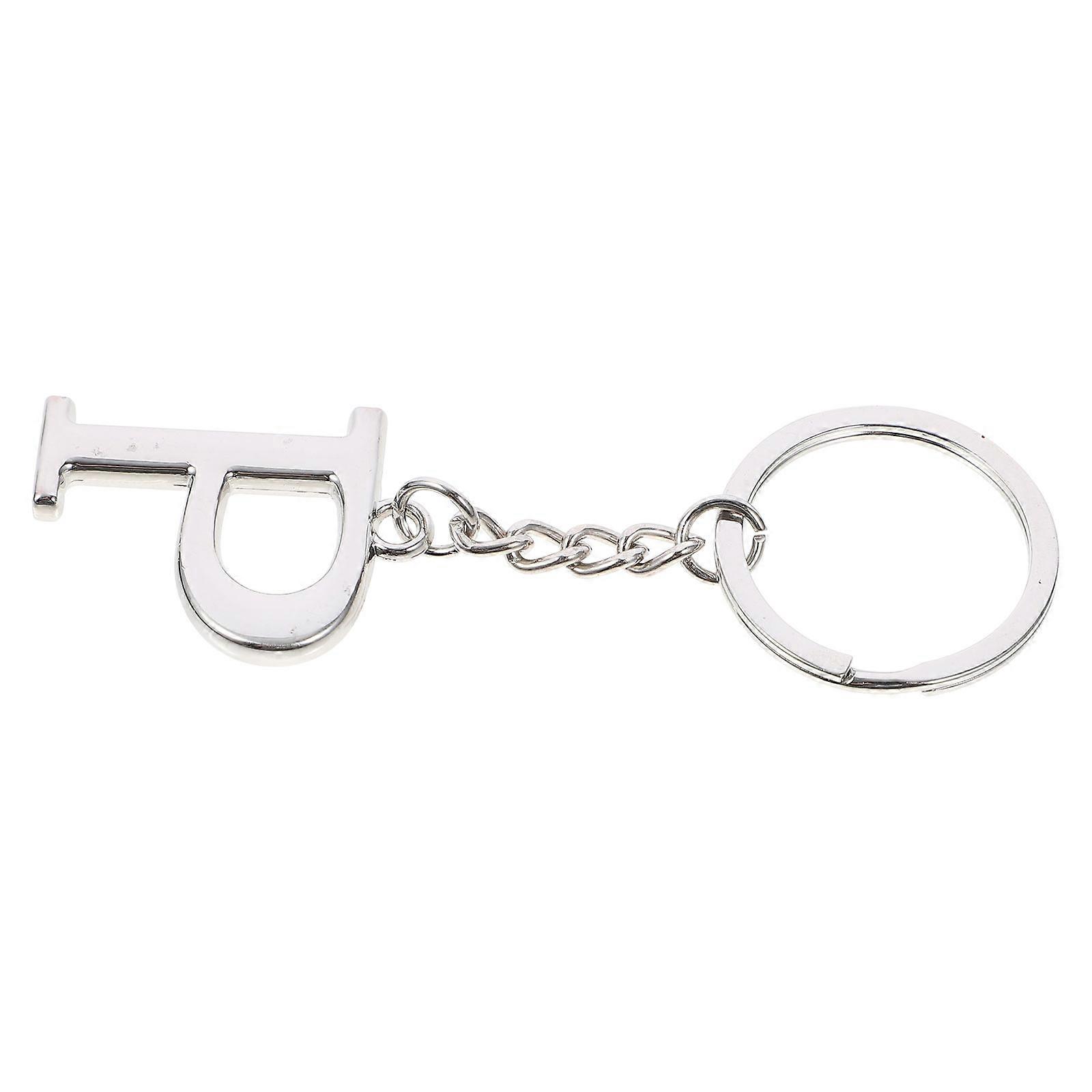 Alphabet Keychain Made of Alloy in Silver Color for Key Holding Perfect for Gifts and Decorations Size 2 5 Inch