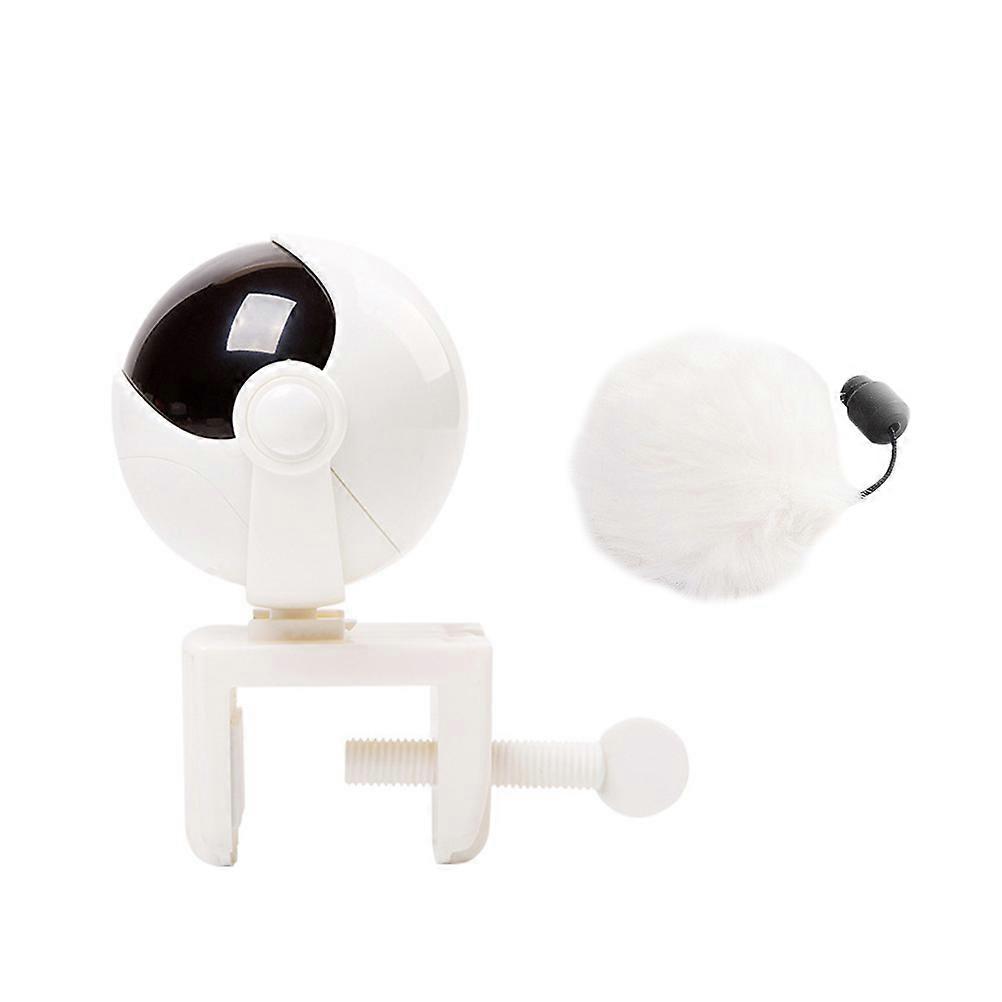 Interactive Cat Teaser Toy 1Set Stimulate Play For Pets White Automatic Lifting Function
