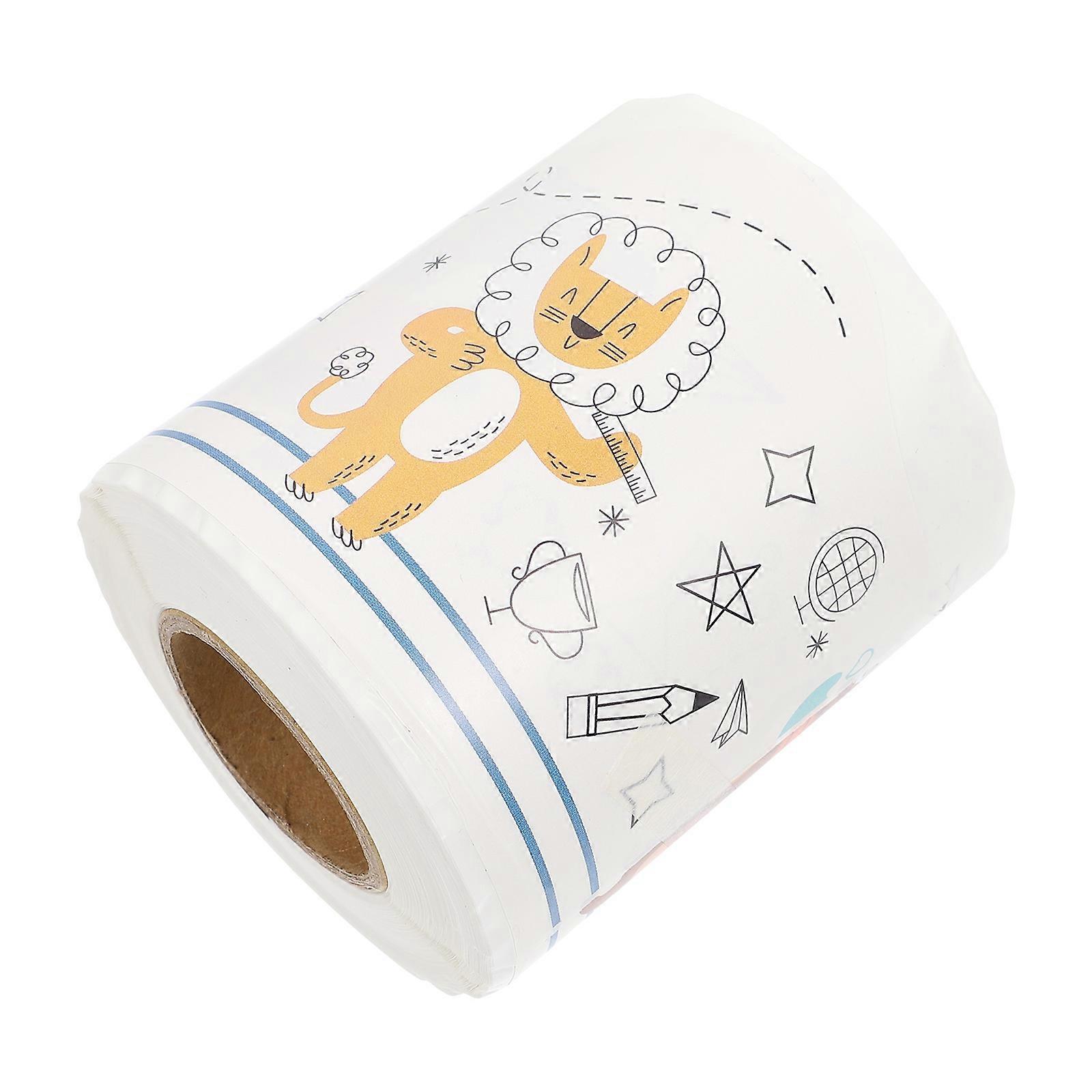 Wall Learning Stickers Roll Creative Animal Design For Students Announcement Highlighting Multi Color 1Set