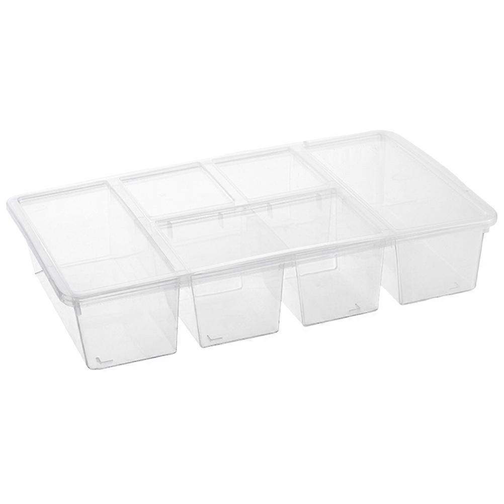 Multi-Compartment Food Storage Container For Food Preservation And Refrigerator Use 38X24.3X7.5CM Sealed Design 1Set