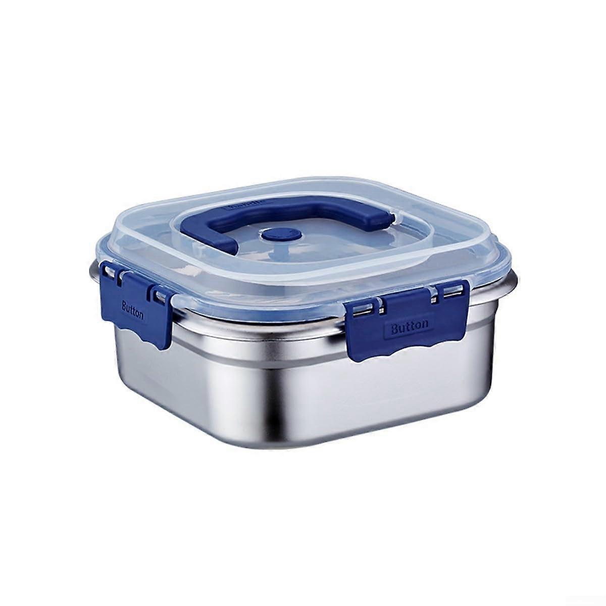 Stainless Steel Lunchbox With Secure Latch Lid For Leak-Proof Storage 1800 Ml Capacity