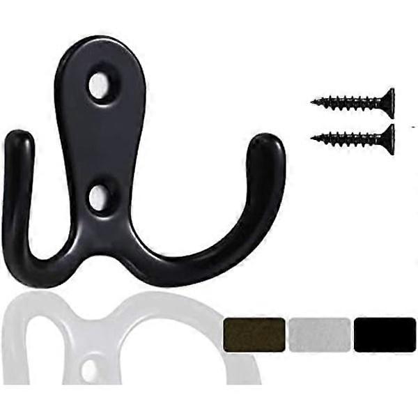 10 Pcs Metal Double Hook and Storage Hook with Screw