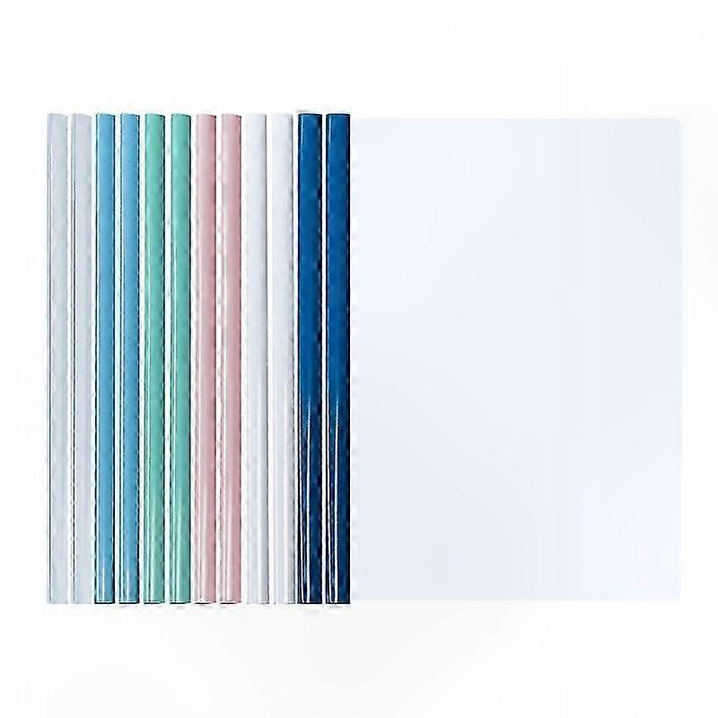 10-Pack A4 Transparent Project Folders with Sliding Bar for Presentations and Reports