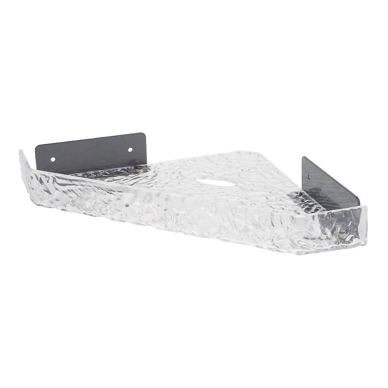 1 Set RV Bathroom Corner Rack Mounted Storage Shelf Space Saving Camper Bathroom Organizer
