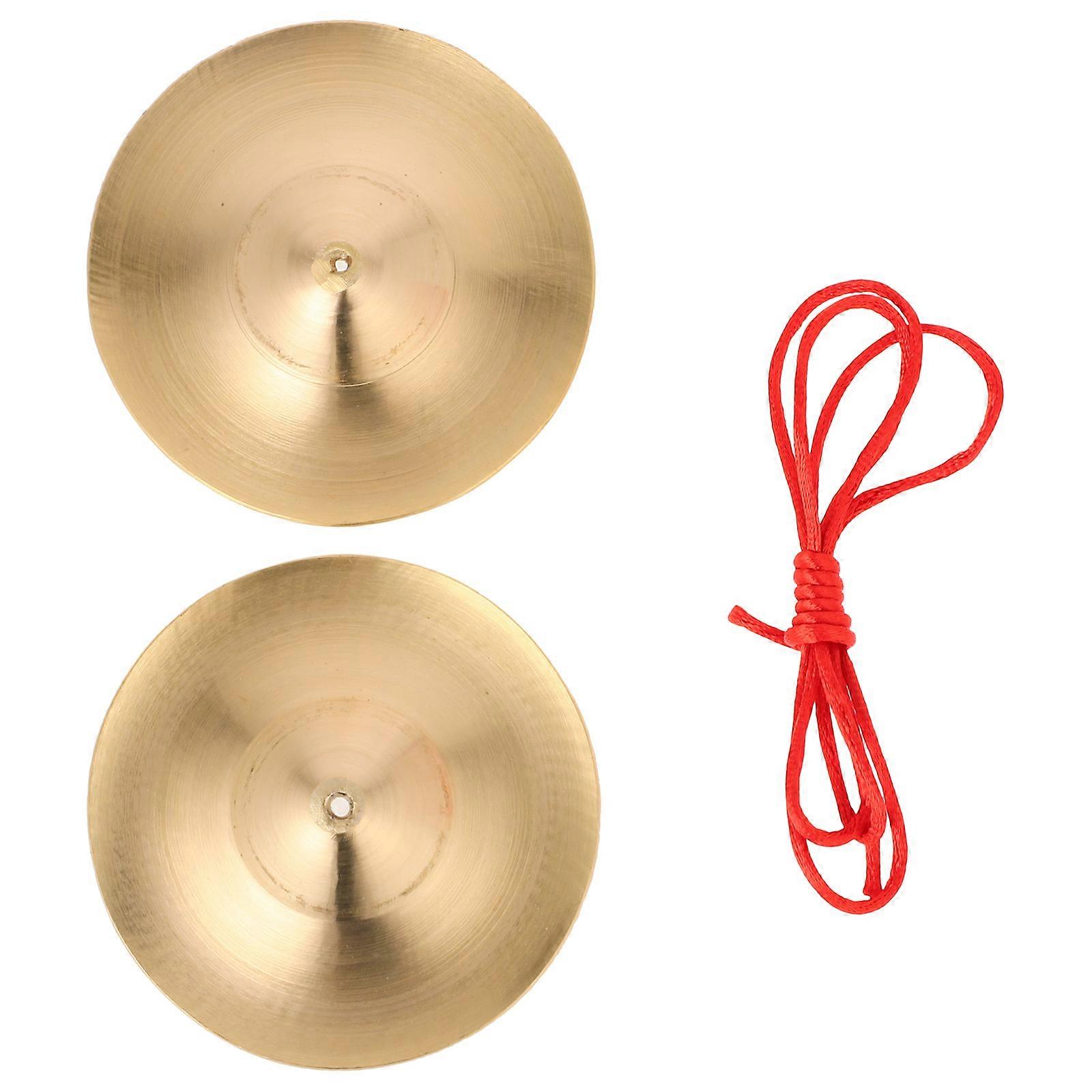 Alloy Finger Cymbals For Music Making In Golden Color Suitable For Kids And Dancers 1 Pair