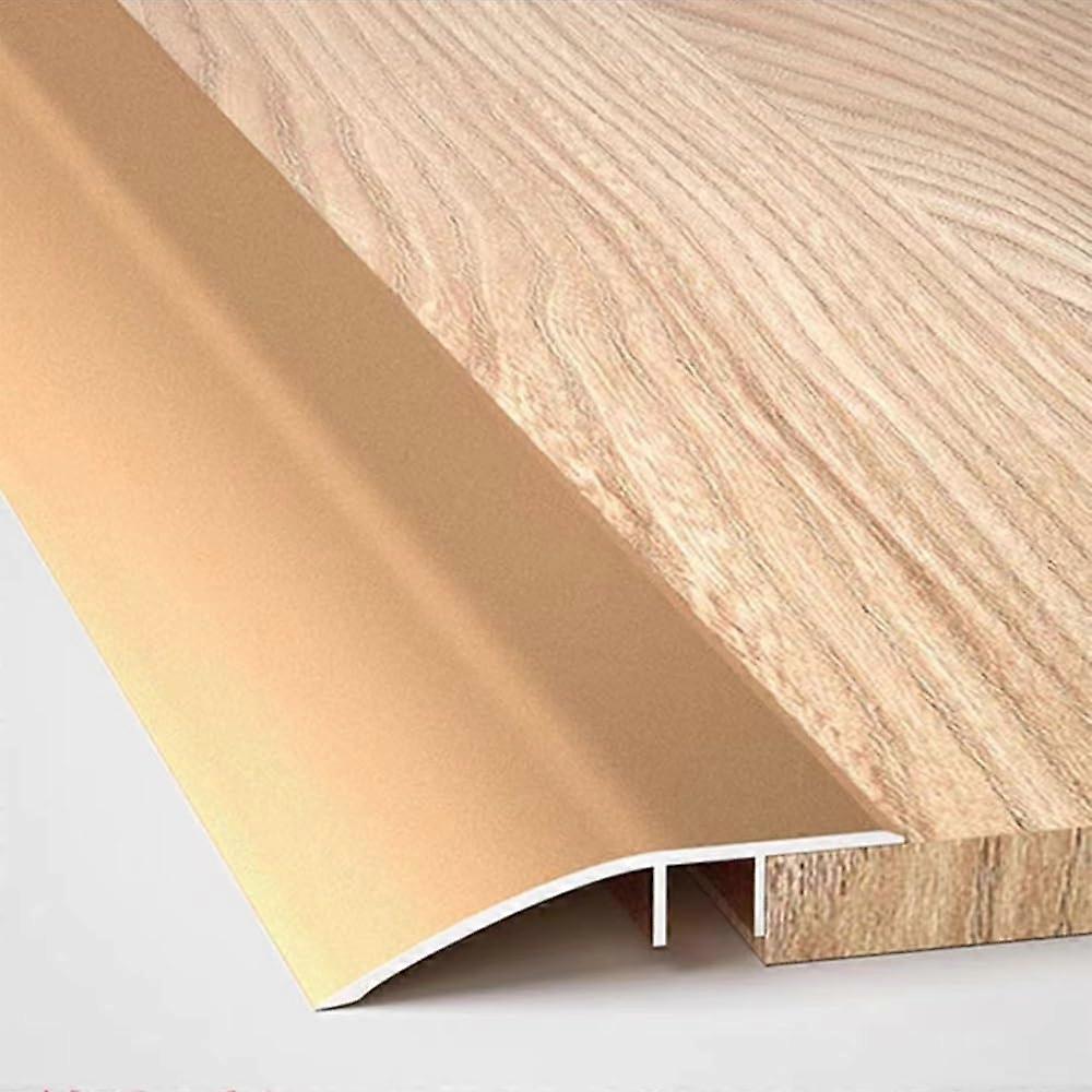 Door Threshold Ramp Transition Strip for Doors Self-Adhesive Aluminum Gold 35in x 1.7in Cuttable Overlap Reducer