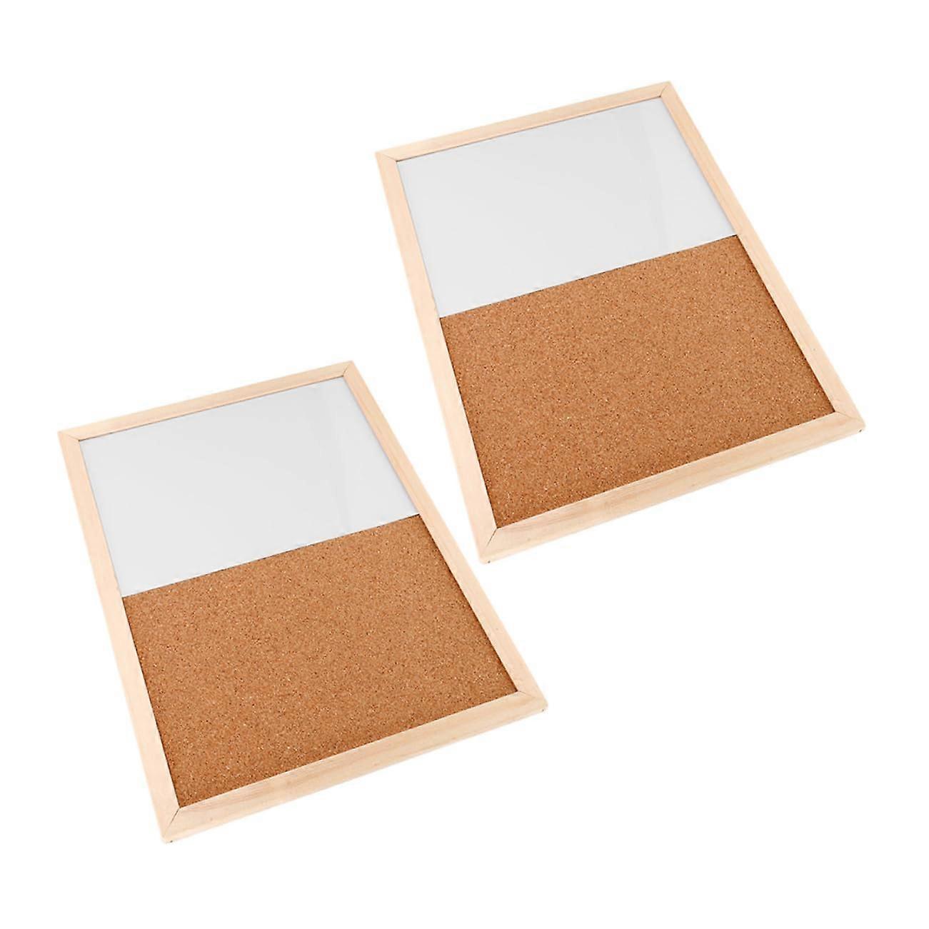 Versatile Memo Board Set Wall Mounted Cork and Whiteboard Combo for Office, School, and Home Use
