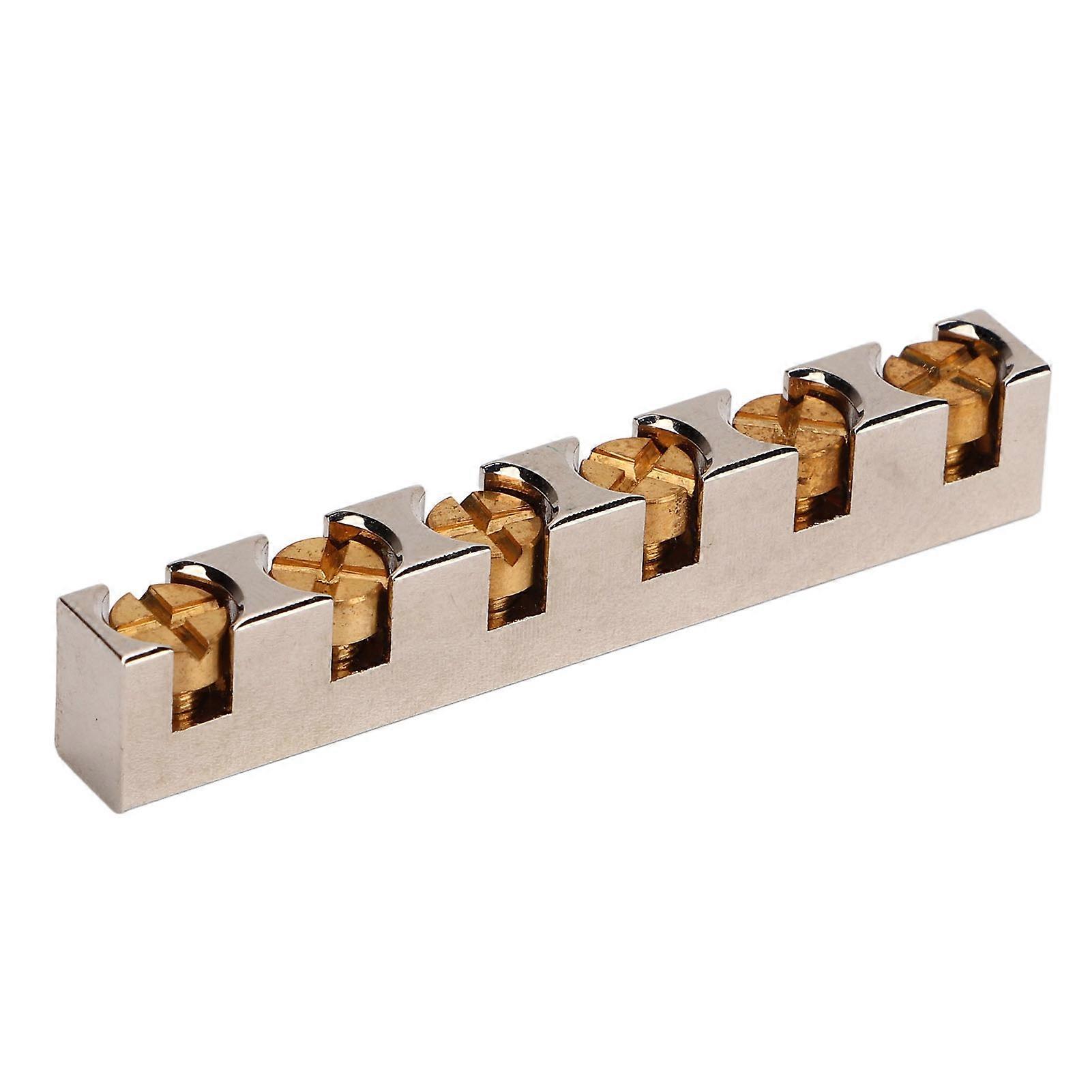 Gitarr Nut 6 strängad metall justerbar silver färg instrument tillbehör för bas 