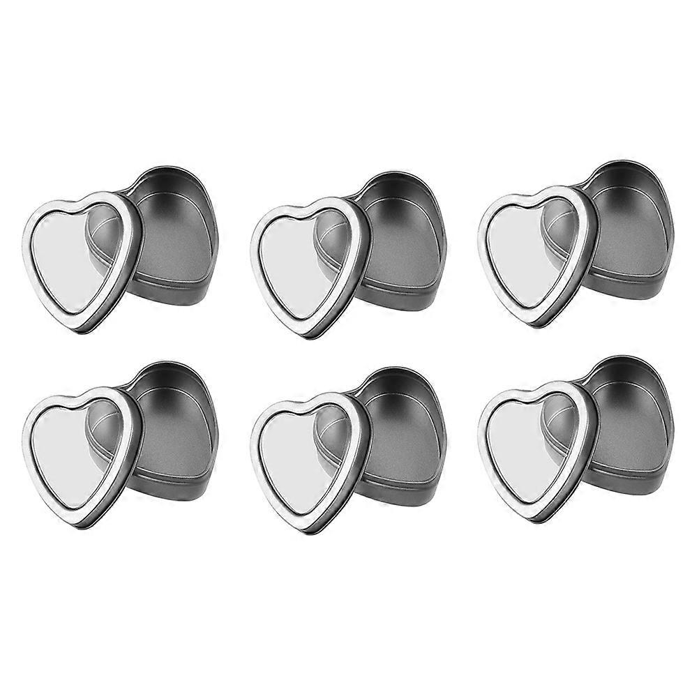 6Pcs Silver Cookie Storage Boxes With Window Design Perfect For Food Packaging And Gift Giving Occasions
