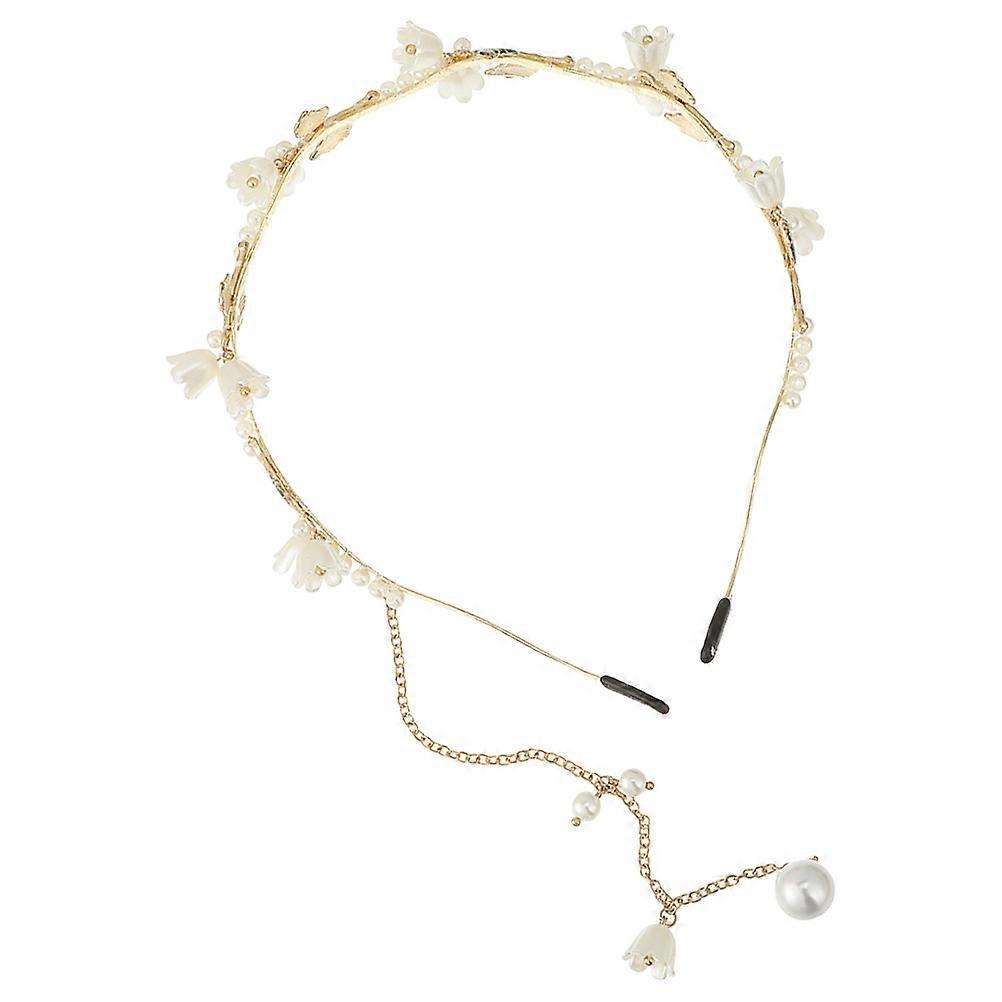 Golden Flower Hair Accessory for Decoration Lightweight Comfortable and Durable with Stable