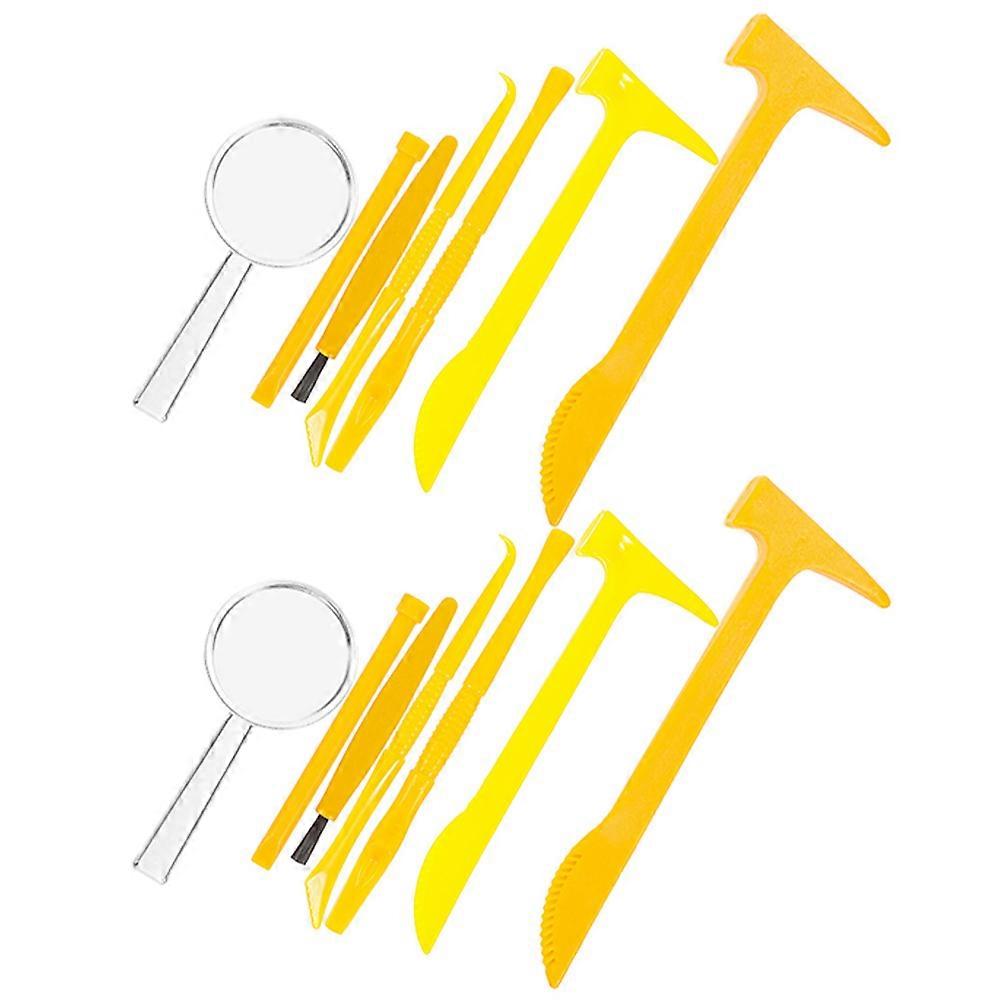 誕生日プレゼントに最適な掘削ハンマーブラシを備えた科学学習用のキッズディグキットおもちゃ2セット