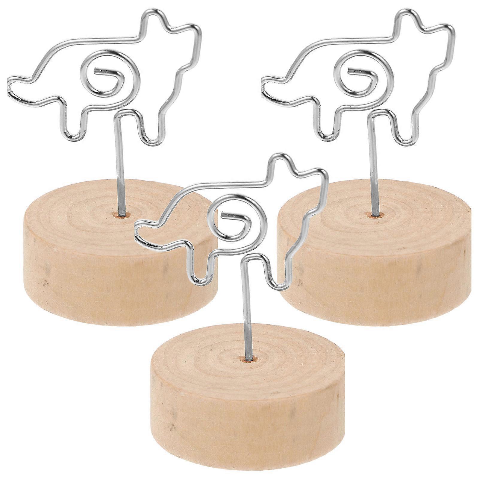 Animal Note Clip Metal Card Holder for Table Number Display 3Pcs Set