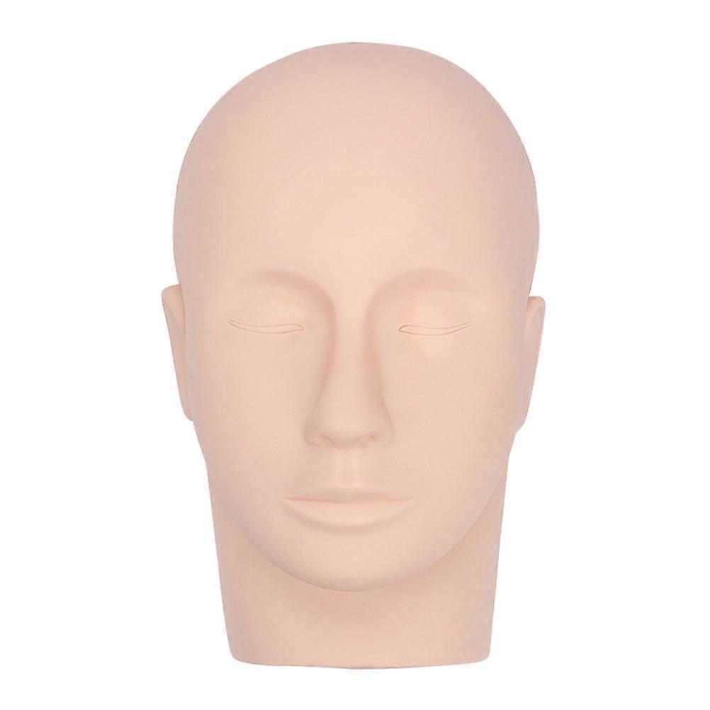 Eyelash Extension Practice Mannequin Head for Training Tools in Beige Color Silicone