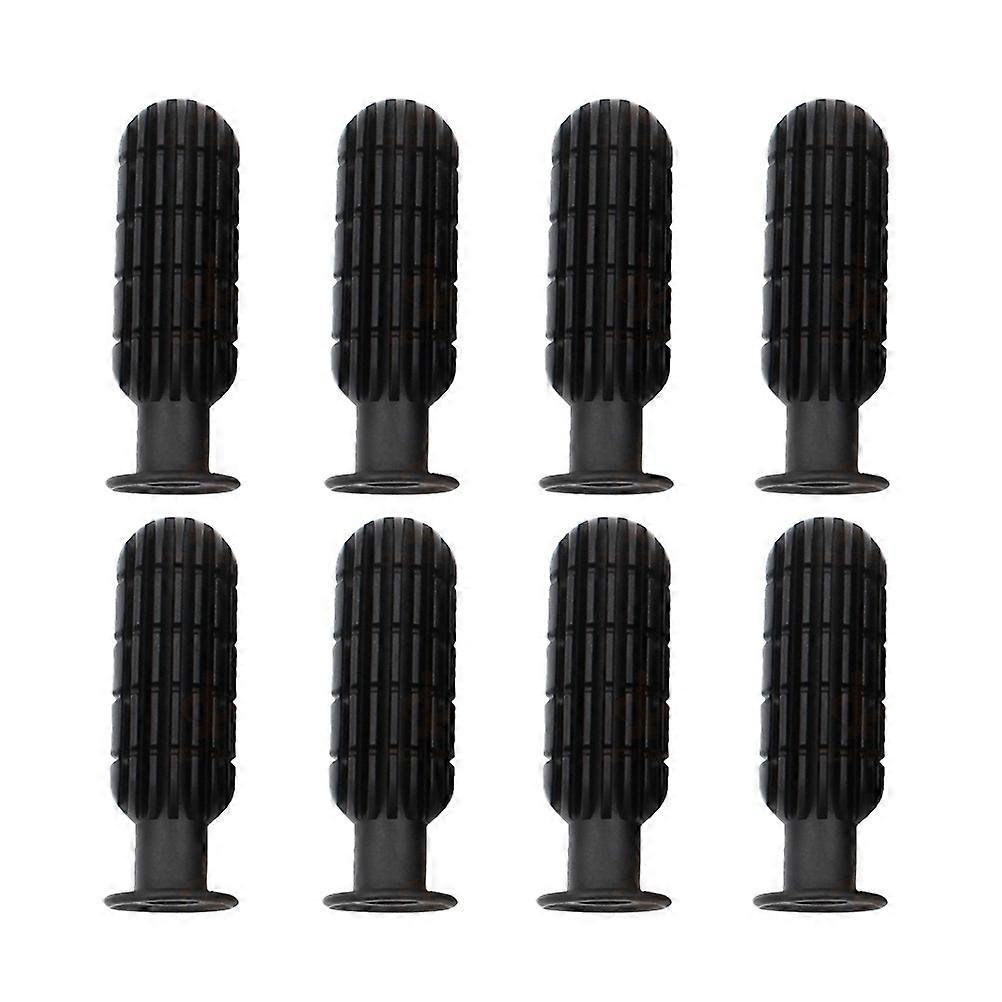 8Set Plastic Handle Grip Replacement For Table Soccer Handle During Table Football Gameplay Black