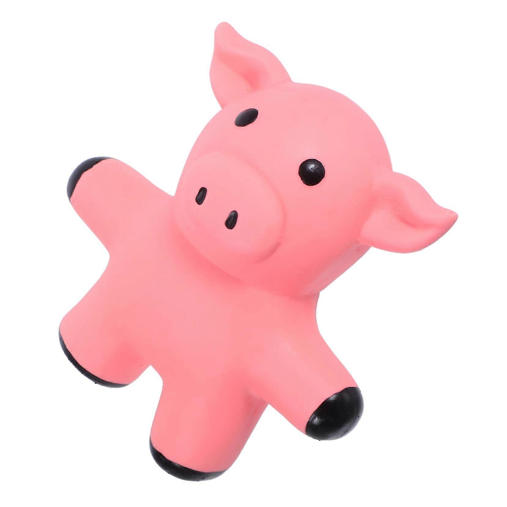 Dog Chew Toy Squeaky Latex Pig Shape for Small Puppies, Durable and Safe for Boredom Relief