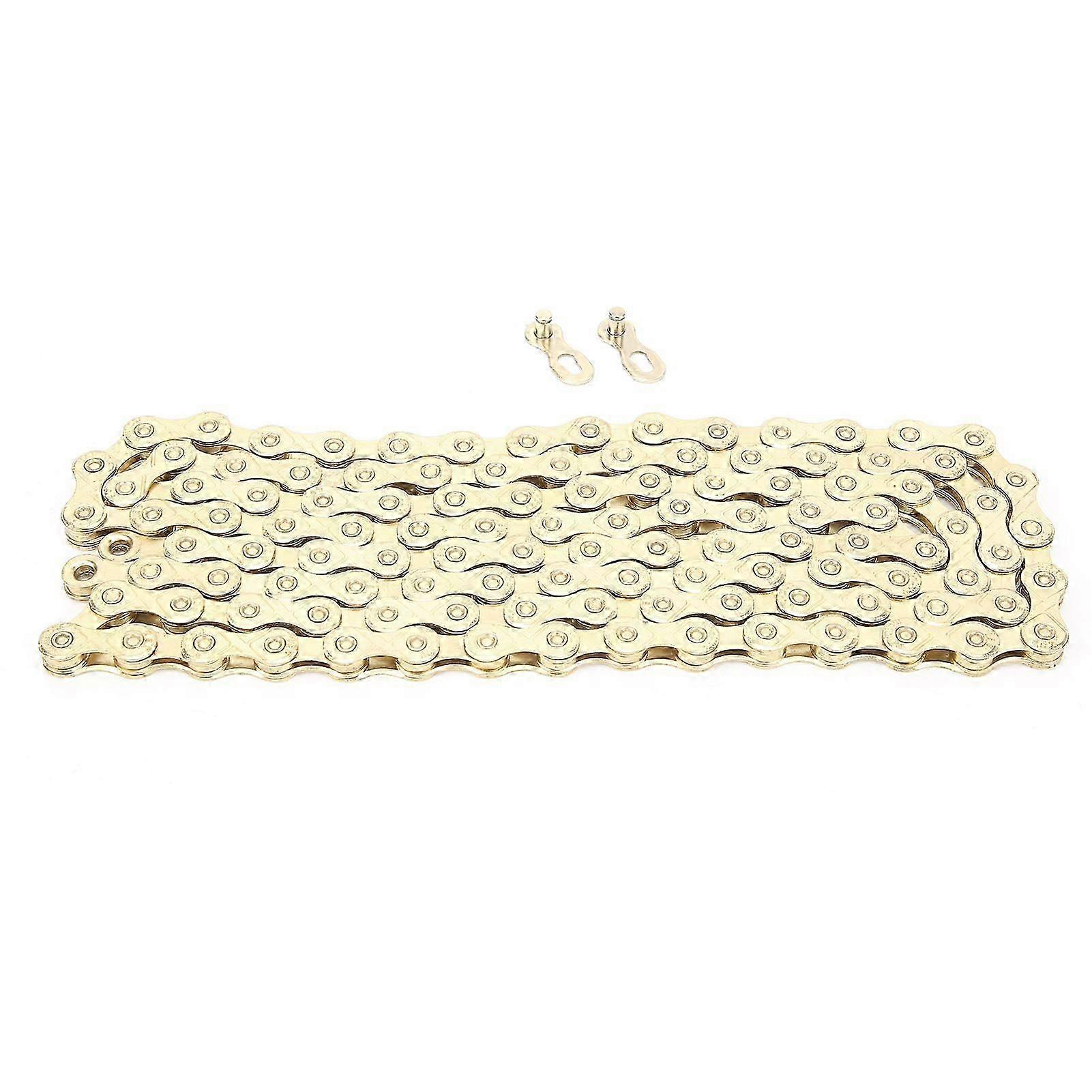 ZTTO Mountain Bike Chain Durable and Reusable 10 Speed Chain with Chain Links Gold)