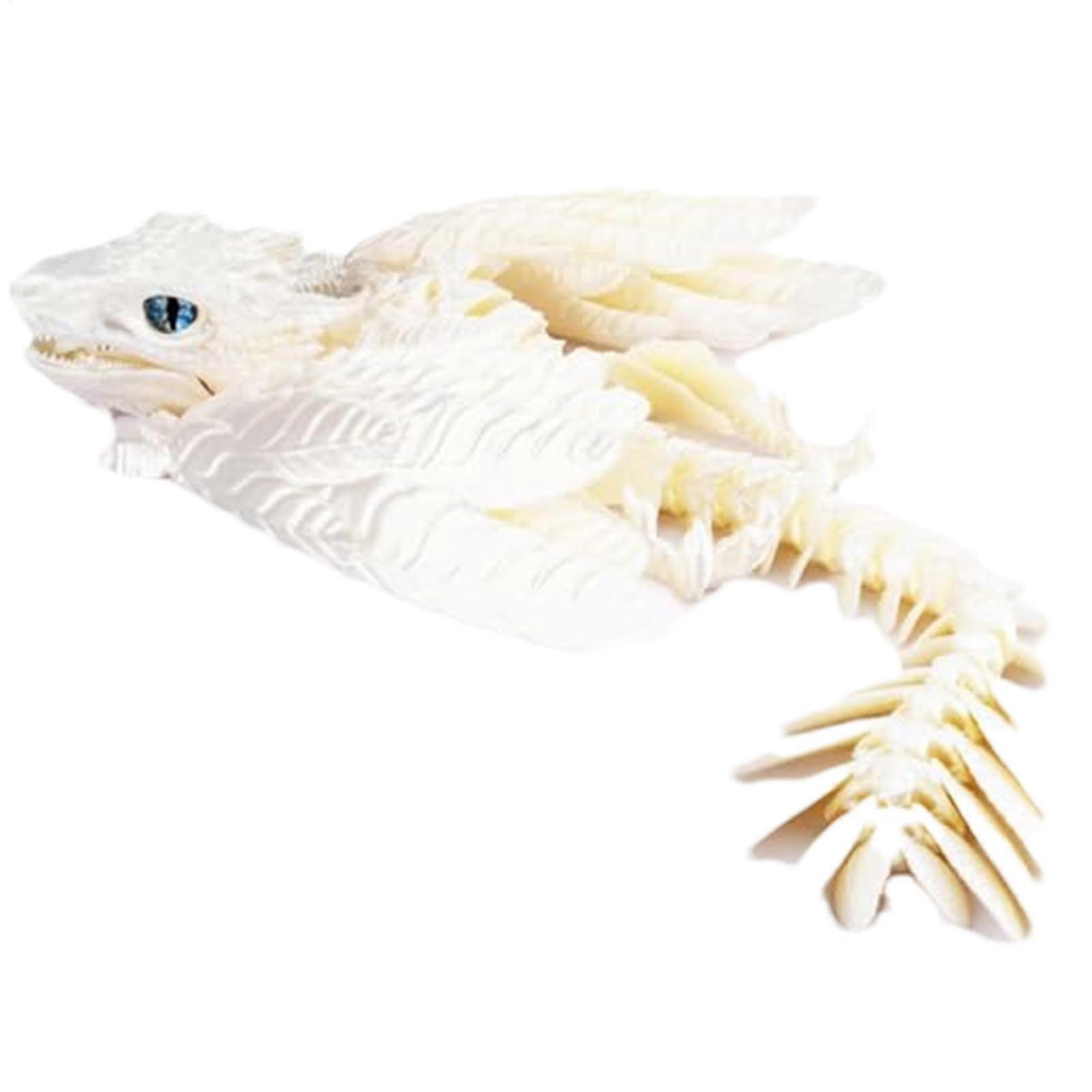 3D Printed Moving Dragon Toy With Detailed Flying Design And Movable Wings Frostscale Resin Figurine For Stress Relief