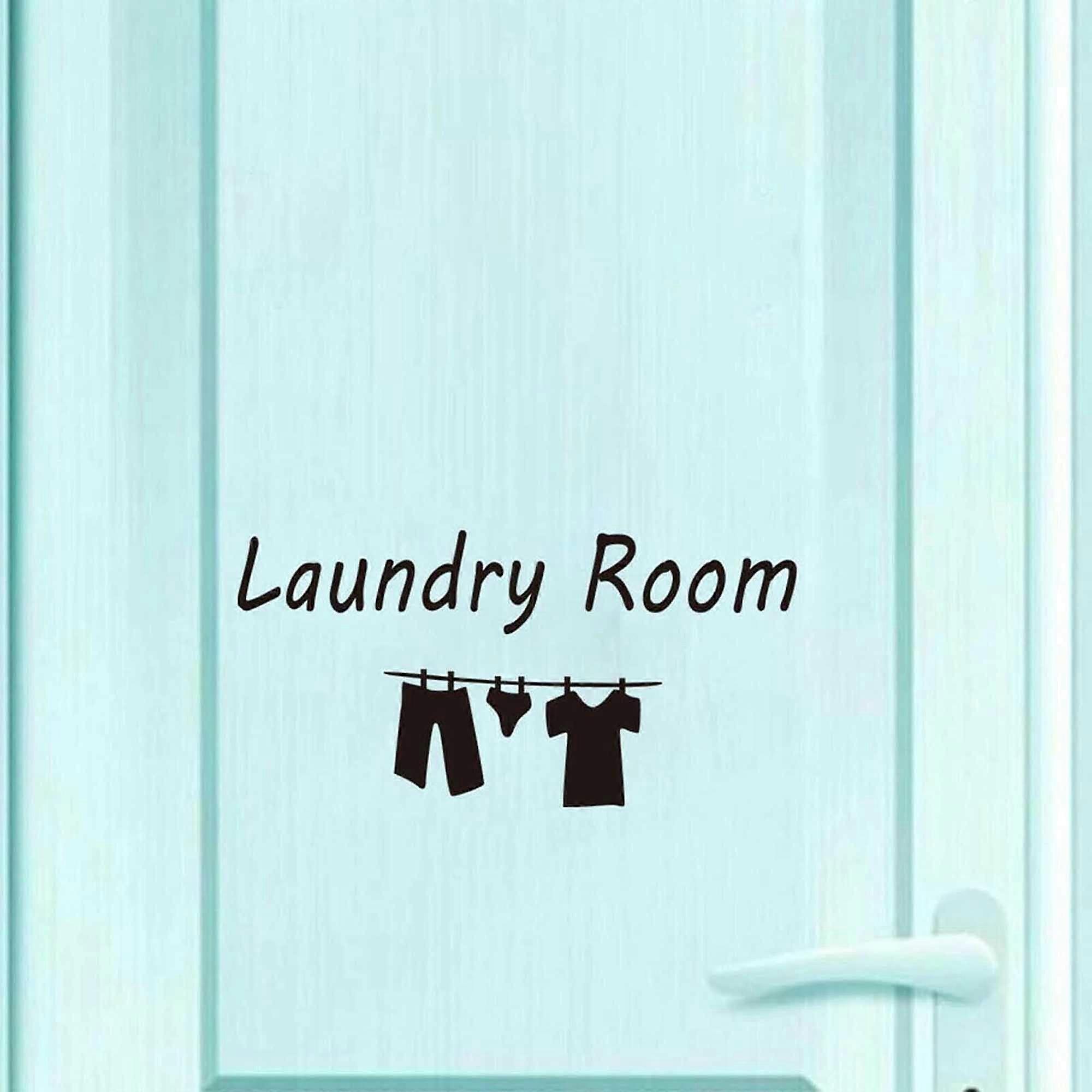 Toilet Sign Door Stickers Vinyl Wall Decal Waterproof For Bathroom, Hotel, Laundry Room, Dressing Room