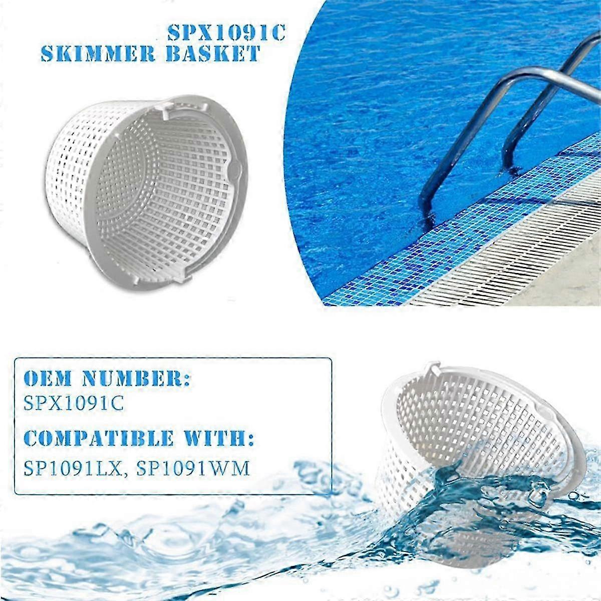 سلة مقشدة حمام السباحة مع مقبض لحمامات السباحة الأوتوماتيكية فوق الأرض من Hayward (2 عبوة SPX1091C ، SP1091LX ، SP1091WM)