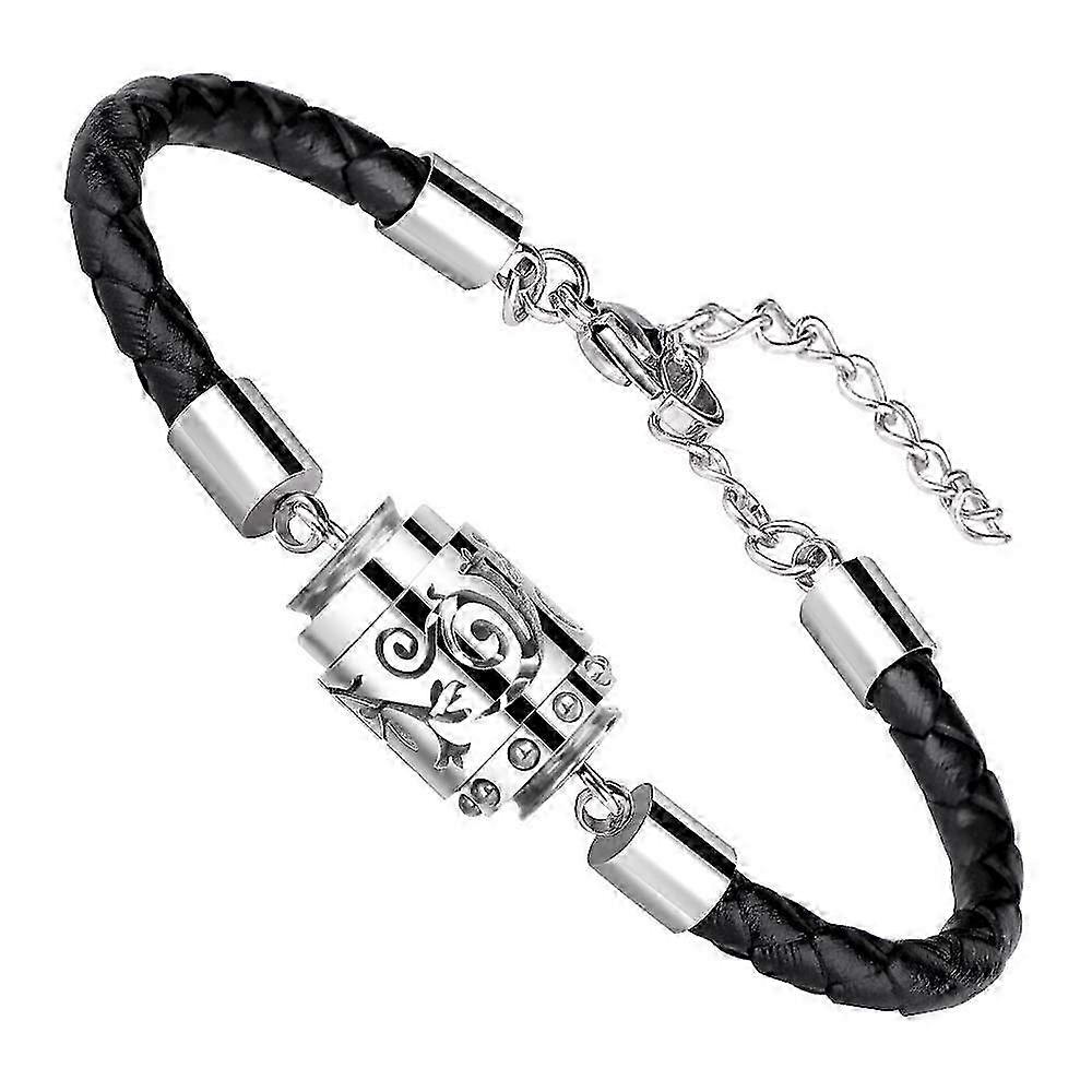 Essential Oil Diffuser Bracelet Aromatherapy Bracelet Stainless Steel Locket Bracelet with Leather Adjustable Wristband for Mother's Day Ladies and Me