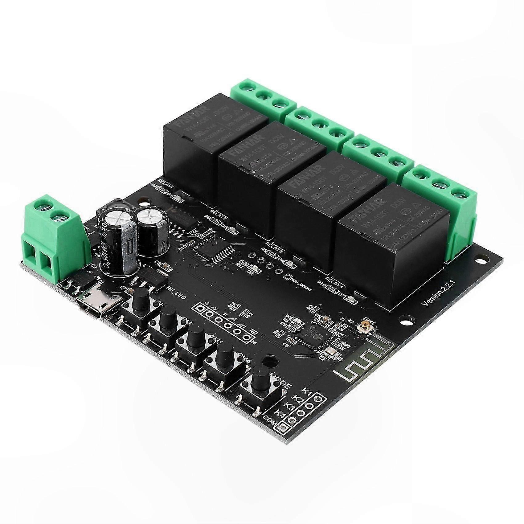 Smart Home Relay Module with WiFi Control and Timer Function for Remote Management via App