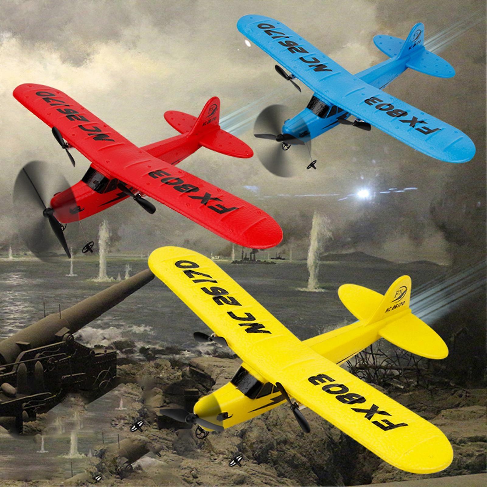 RC Airplane 2.4GHz RC Plane Gliding CUB J3 Aircraft Model EPP Flight Toys for Adults Kids Boys 2 Battery