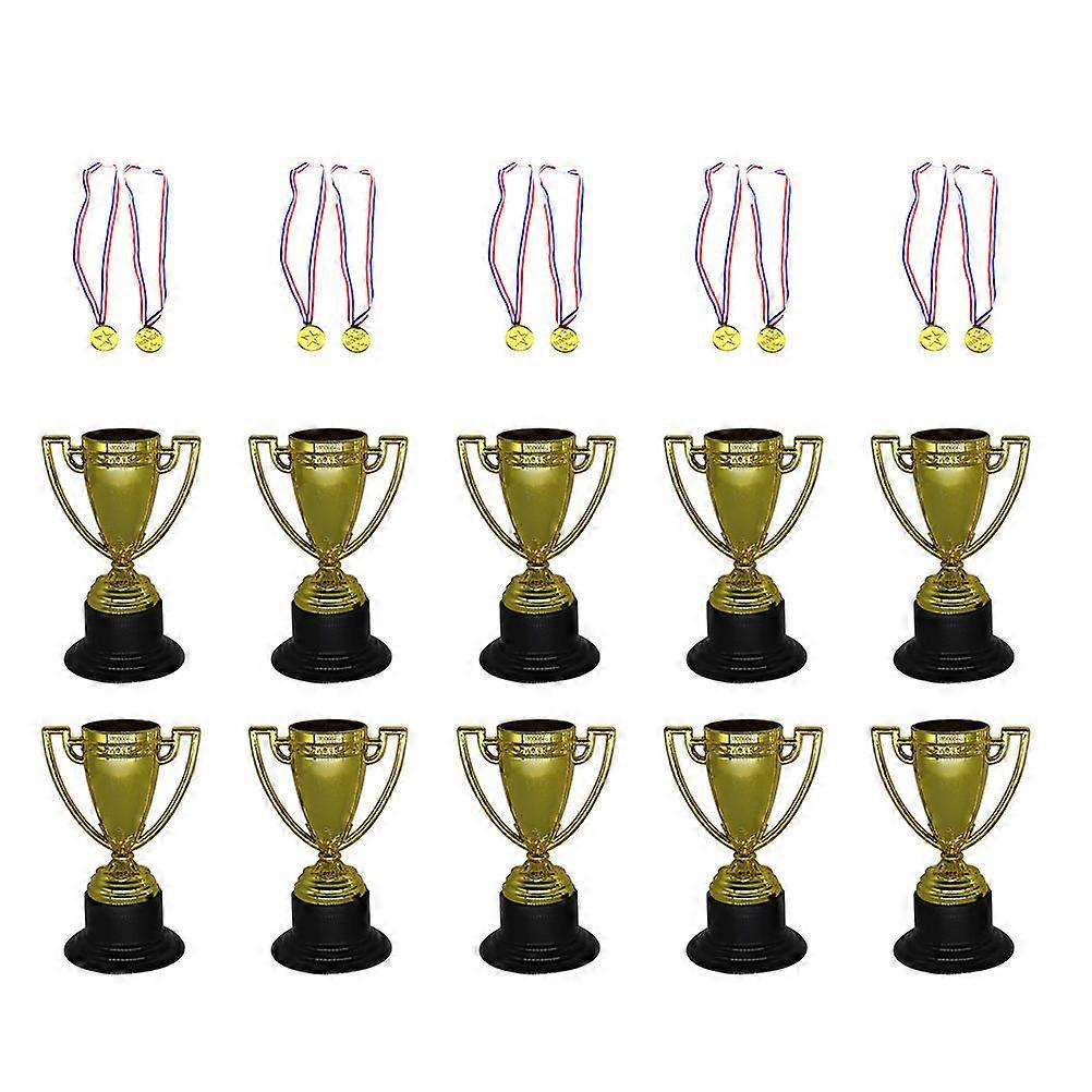 Plastic Medals for Children Trophy Design Parties Assorted Color Commemorative Prize 20Pcs