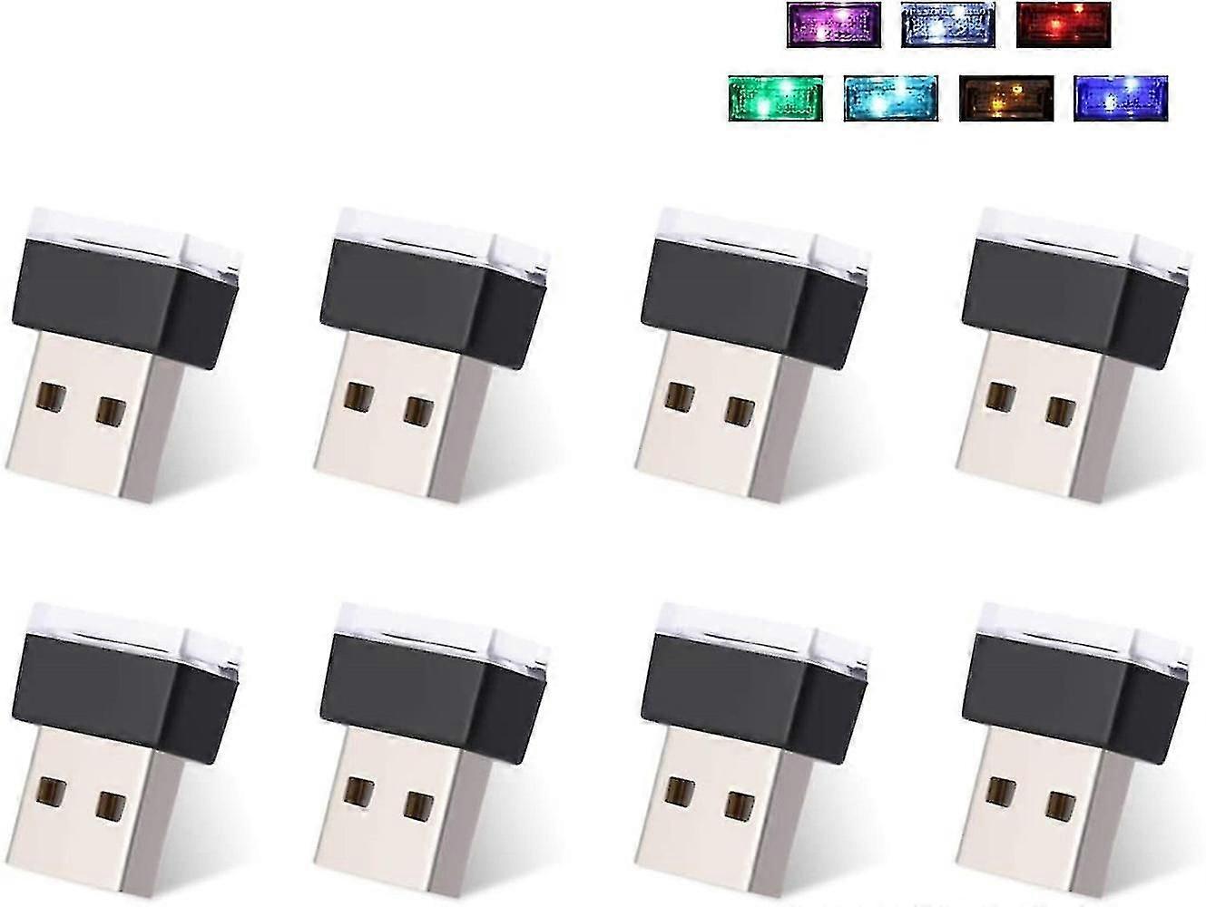 Car Usb Lighting,6pcs Car Interior Lighting Atmosphere Light Universal  hy