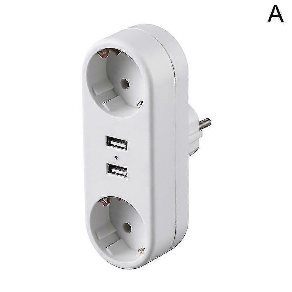 EU Travel Adapter Plug with 3500W Power Outlet Converter for Wall Socket Extension