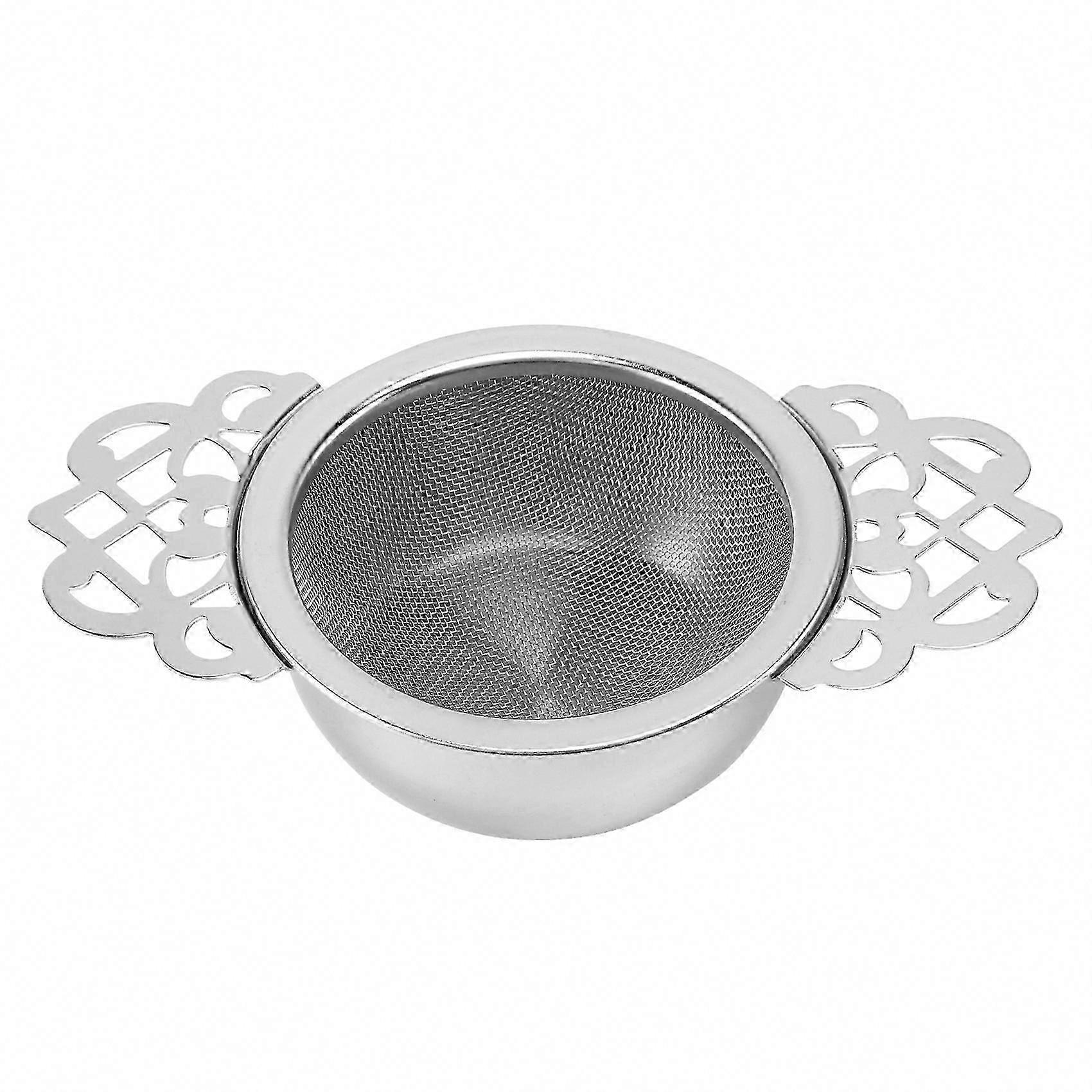 Stainless Steel Tea Strainers with Drip Bowls (2-Pack)