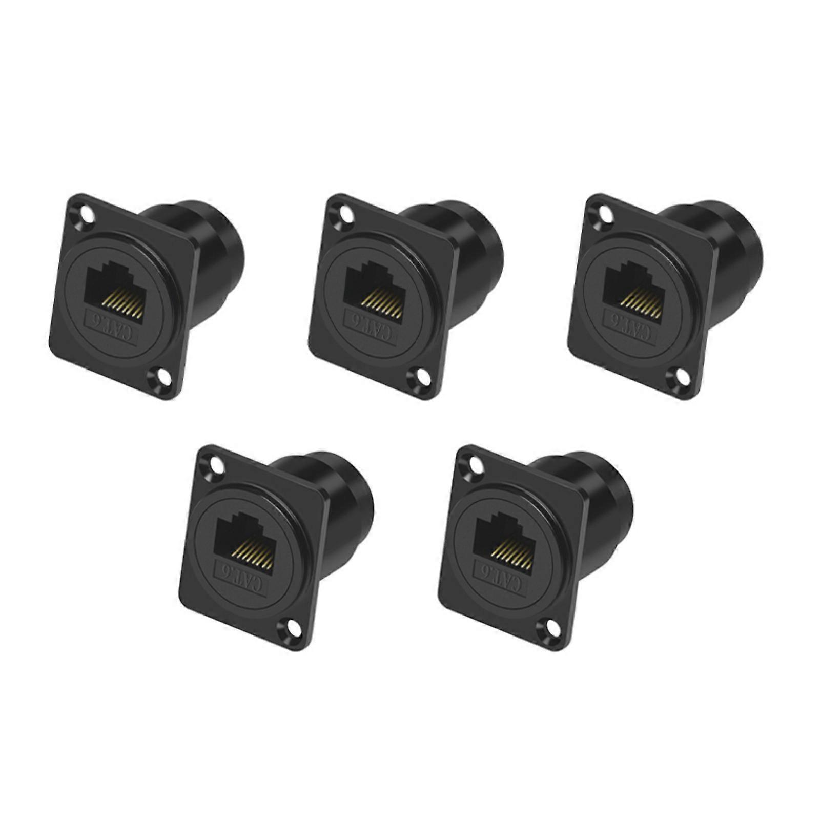 RJ45 CAT6 Gigabit Ethernet Wall Panel Mount Female To Female Connector Adapter For Fast Speed Networking Transmission Multicolor
