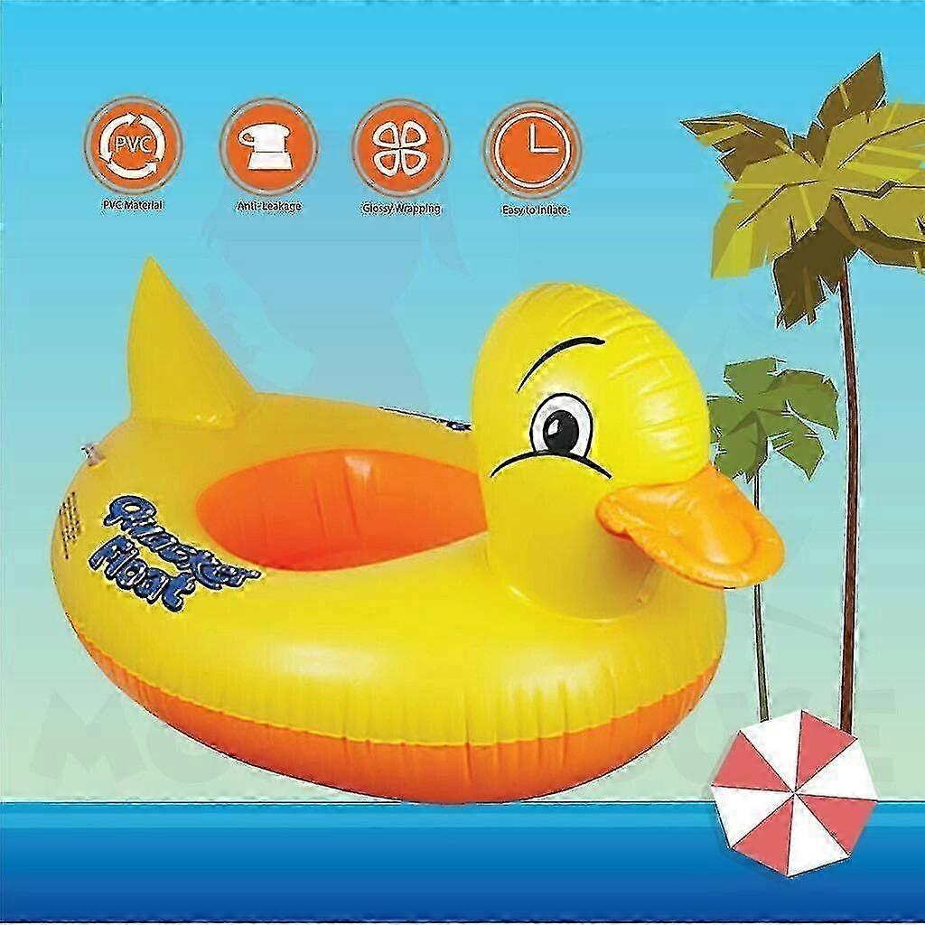 Cute Duck-Shaped Inflatable Pool Ring - Fun Floating Seat for Littl...