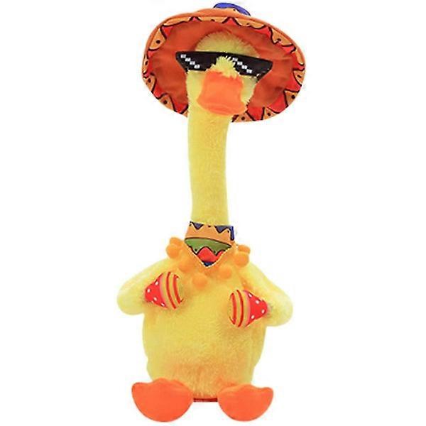 Dancing and Singing Duck Plush Interactive Toy Recording Lighting Stuffed Animal with 120 Songs B