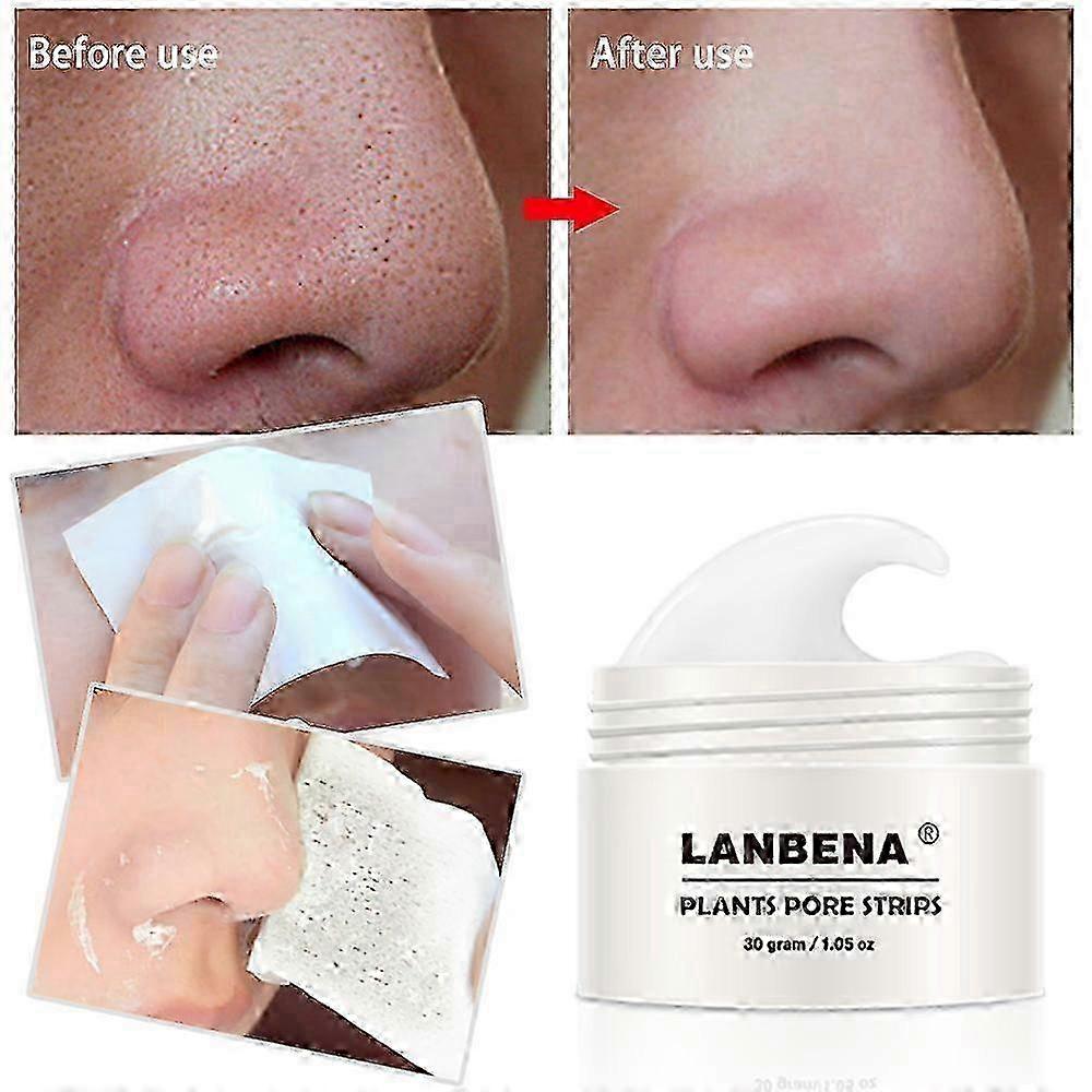 Lanbena Blackhead Remover Cream with Nose Strips for Pore and Acne Cleansing