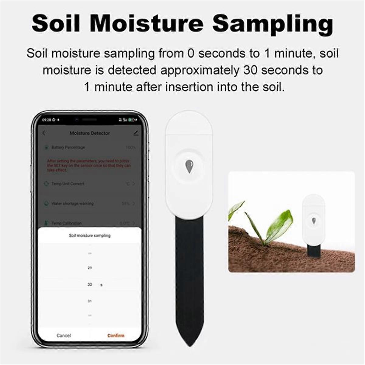 Tuya Soil Moisture Sensor Garden Temperature Humidity Tester
