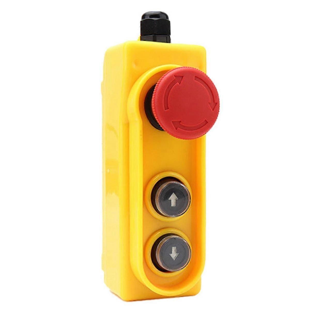 Rain Proof Lifting Button Box Emergency Stop Button Switch 2.2KW Direct Control Electric Hoist Switc