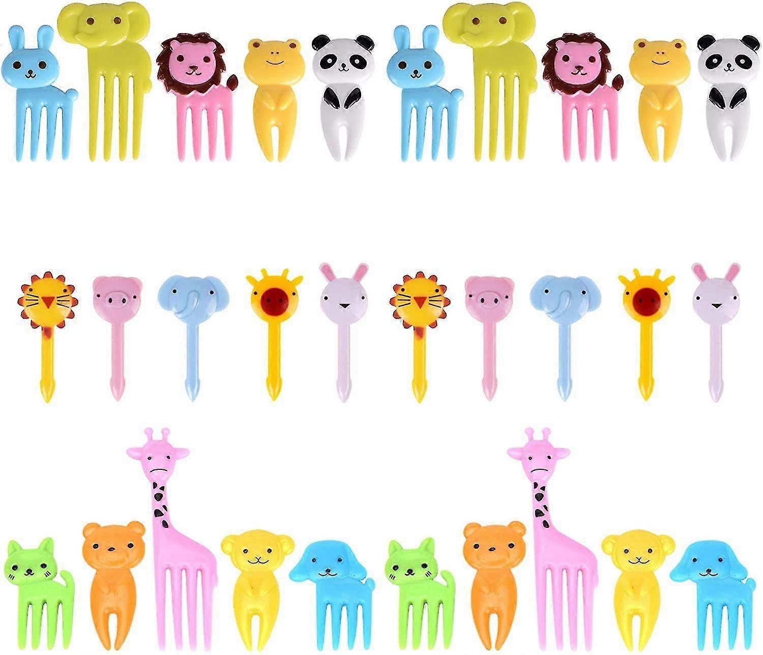 30pcs Animal Food Picks For Kids Cute Fruit Toothpicks For Bento Box School Lunch